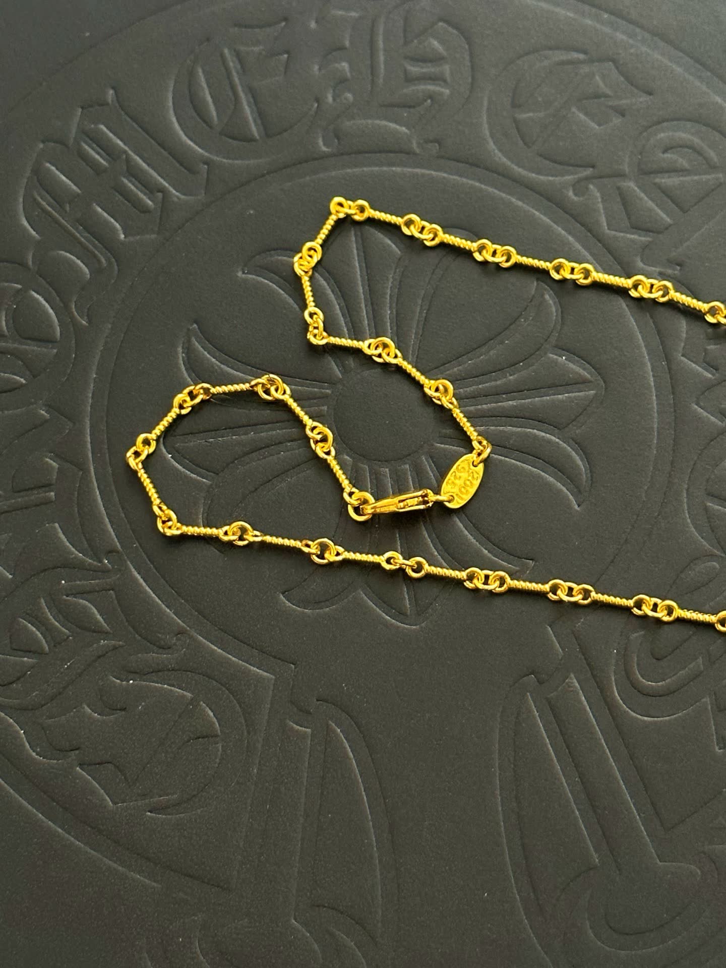 Chrome Hearts Gold Cross Pendant Necklace